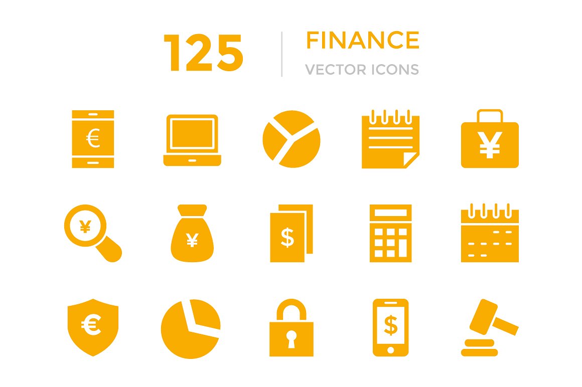 125 Finance Vector Icons