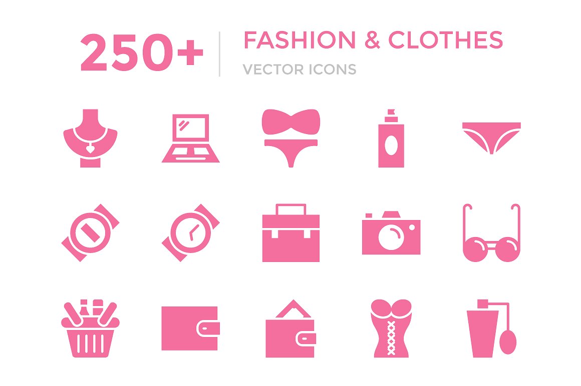 250 Fashion and Clothes Vecto