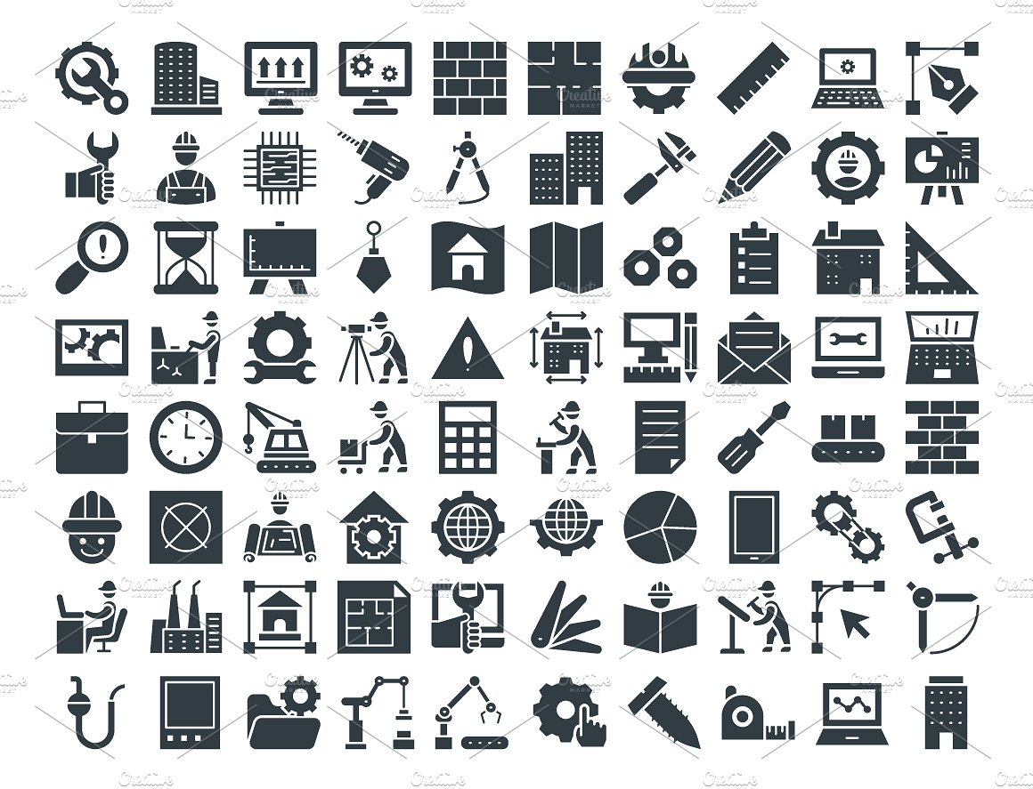 75 Engineering Vector Icons