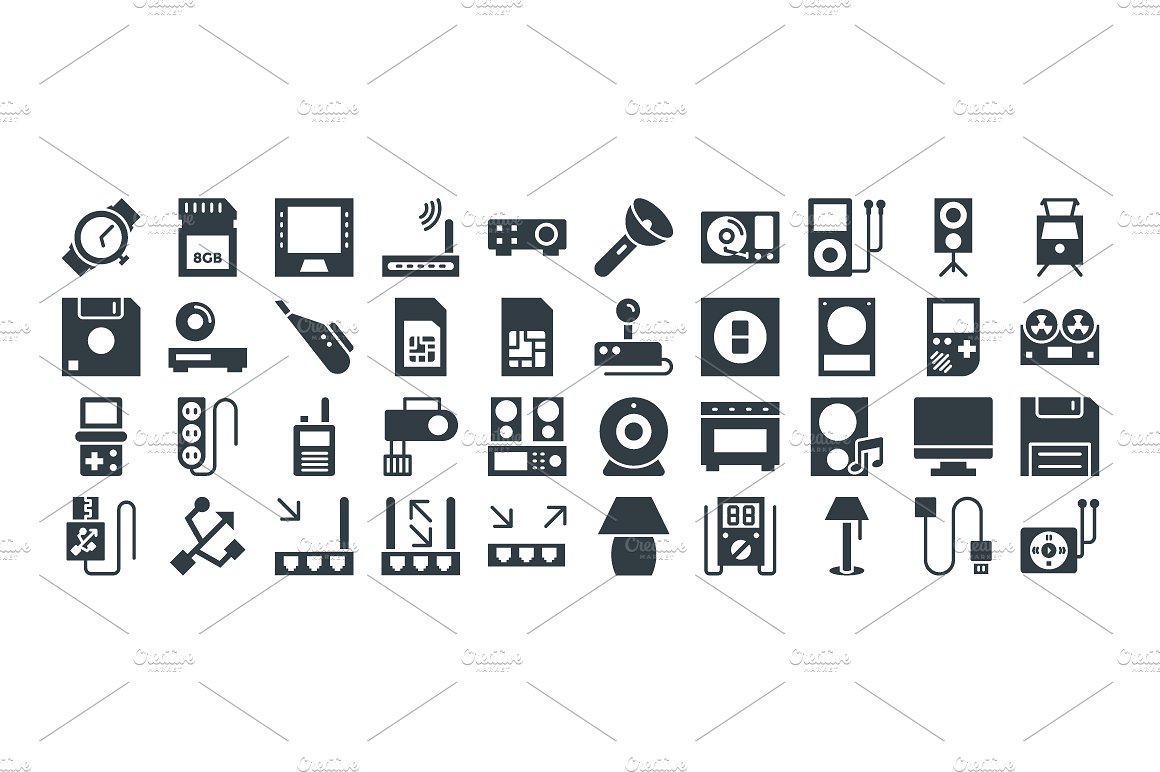 175 Electronics Vector Icons