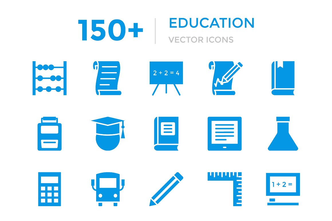 150 Education Vector Icons