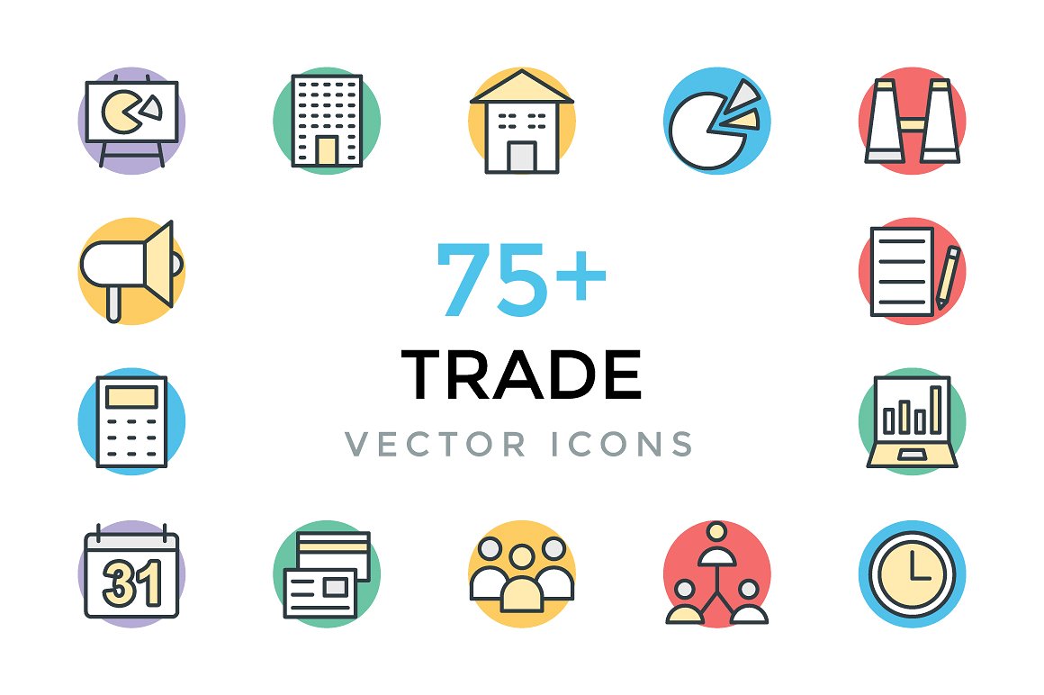 75 Trade Vector Icons