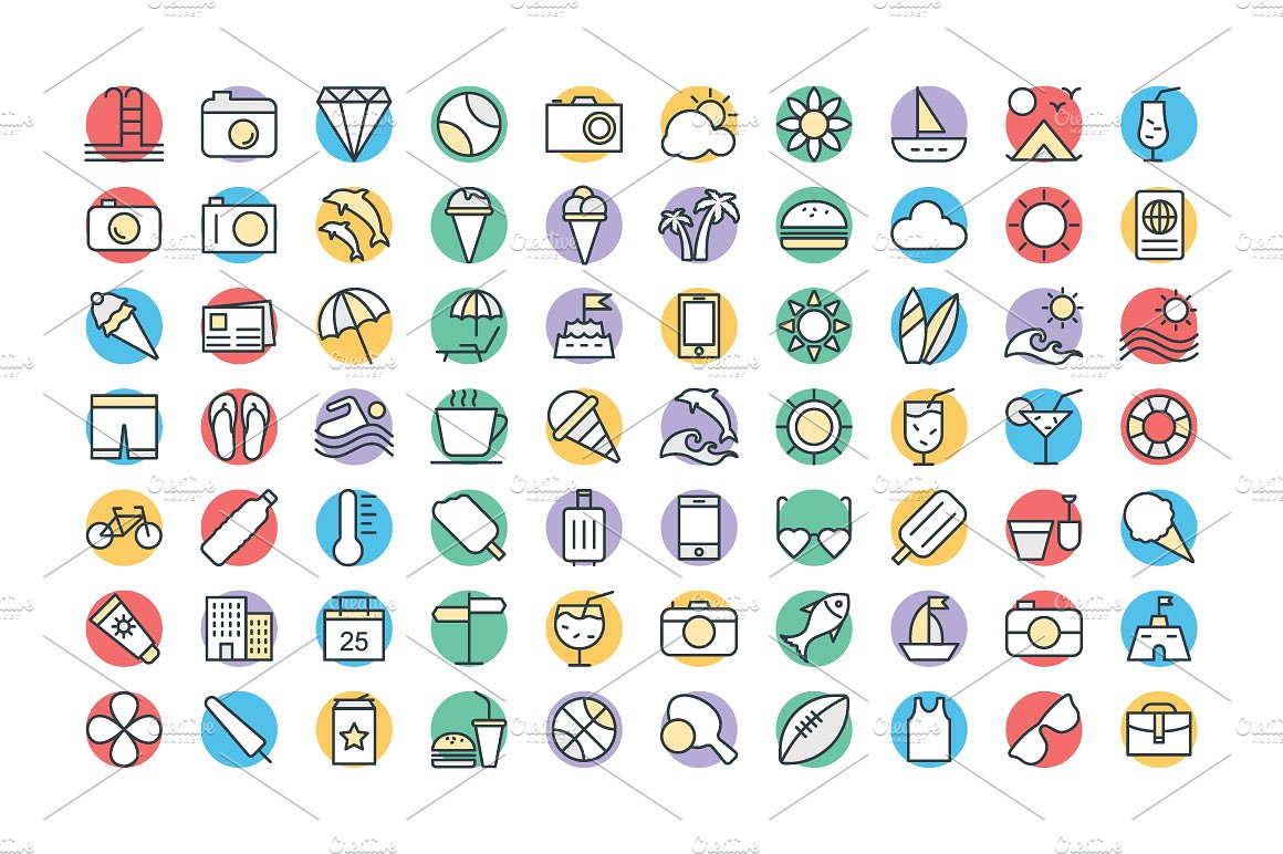 125 Summer Vector Icons