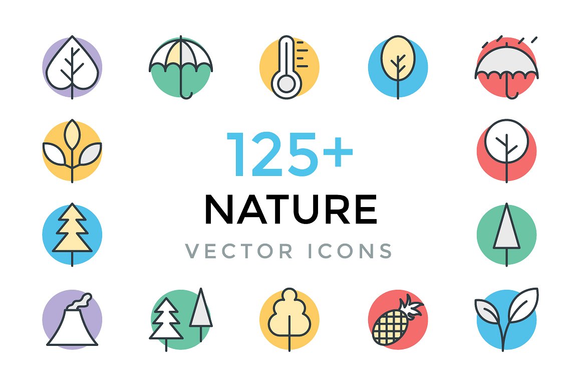 125 Nature Vector Icons