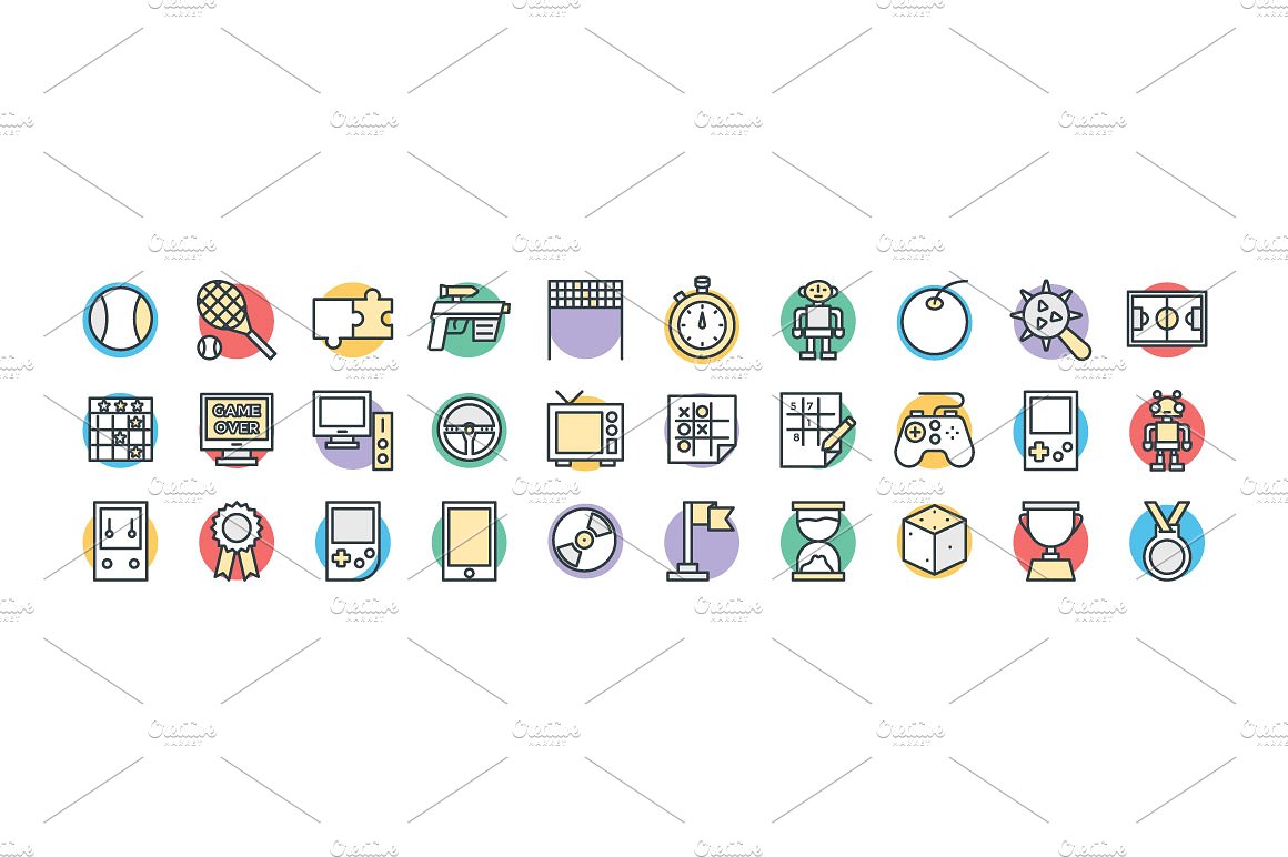 100 Gaming Vector Icons