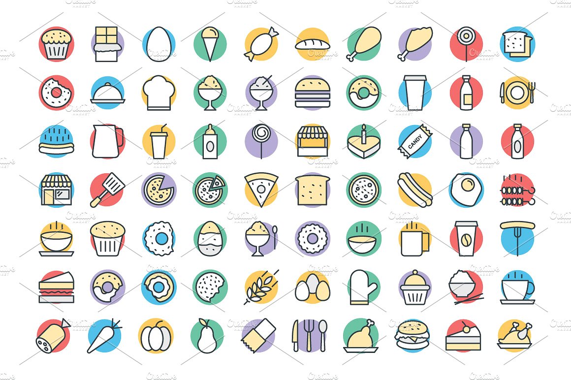 300 Food Vector Icons