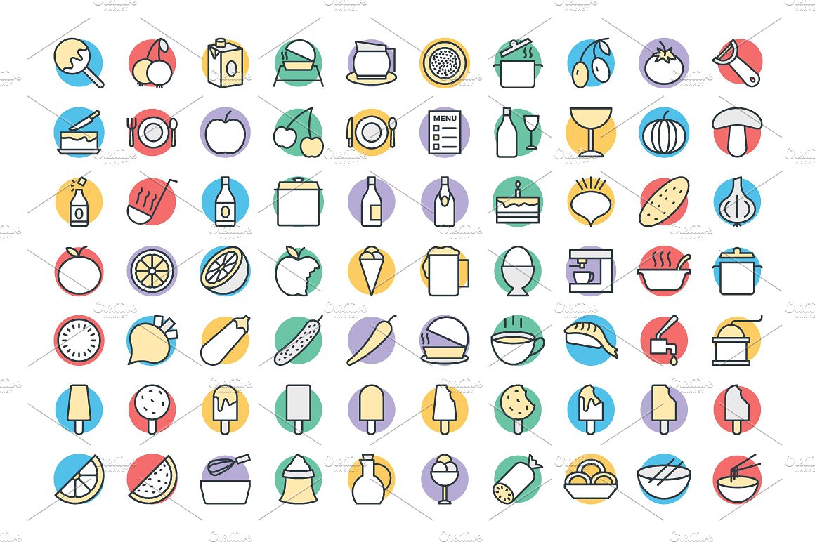 300 Food Vector Icons