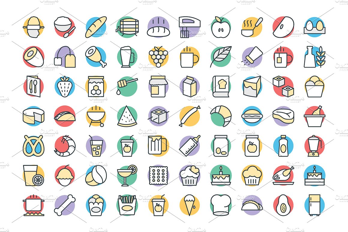 300 Food Vector Icons