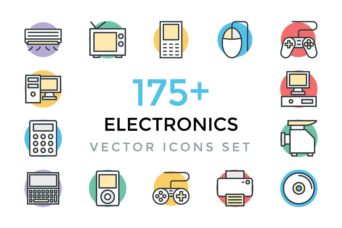 175 Electronics Vector Icons