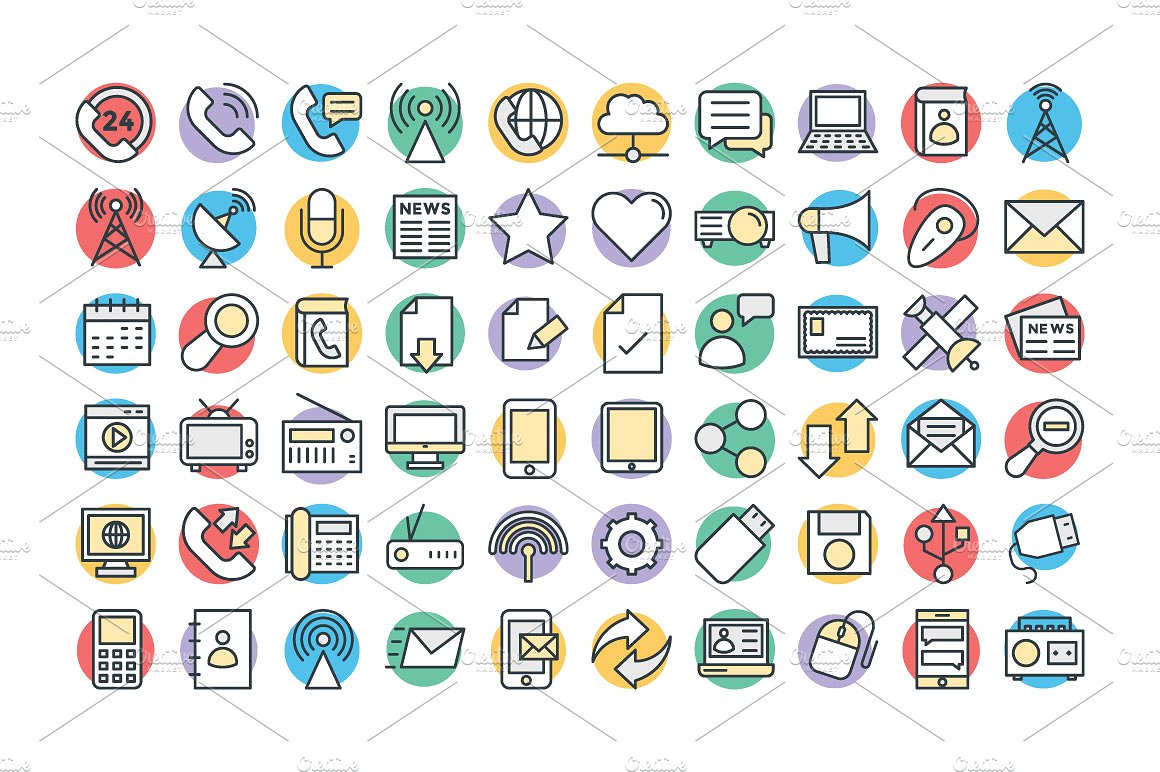 125 Communication Vector Icons