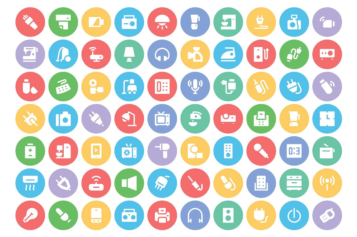 250 Electronics Vector Icons