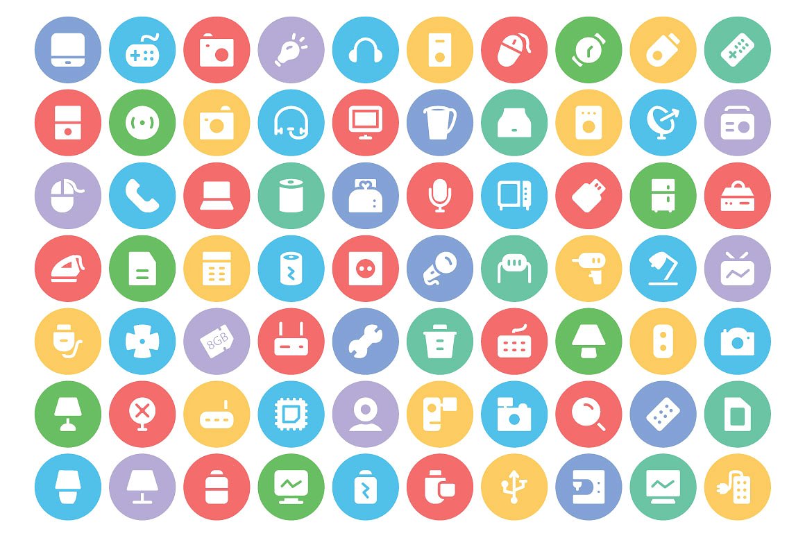 250 Electronics Vector Icons