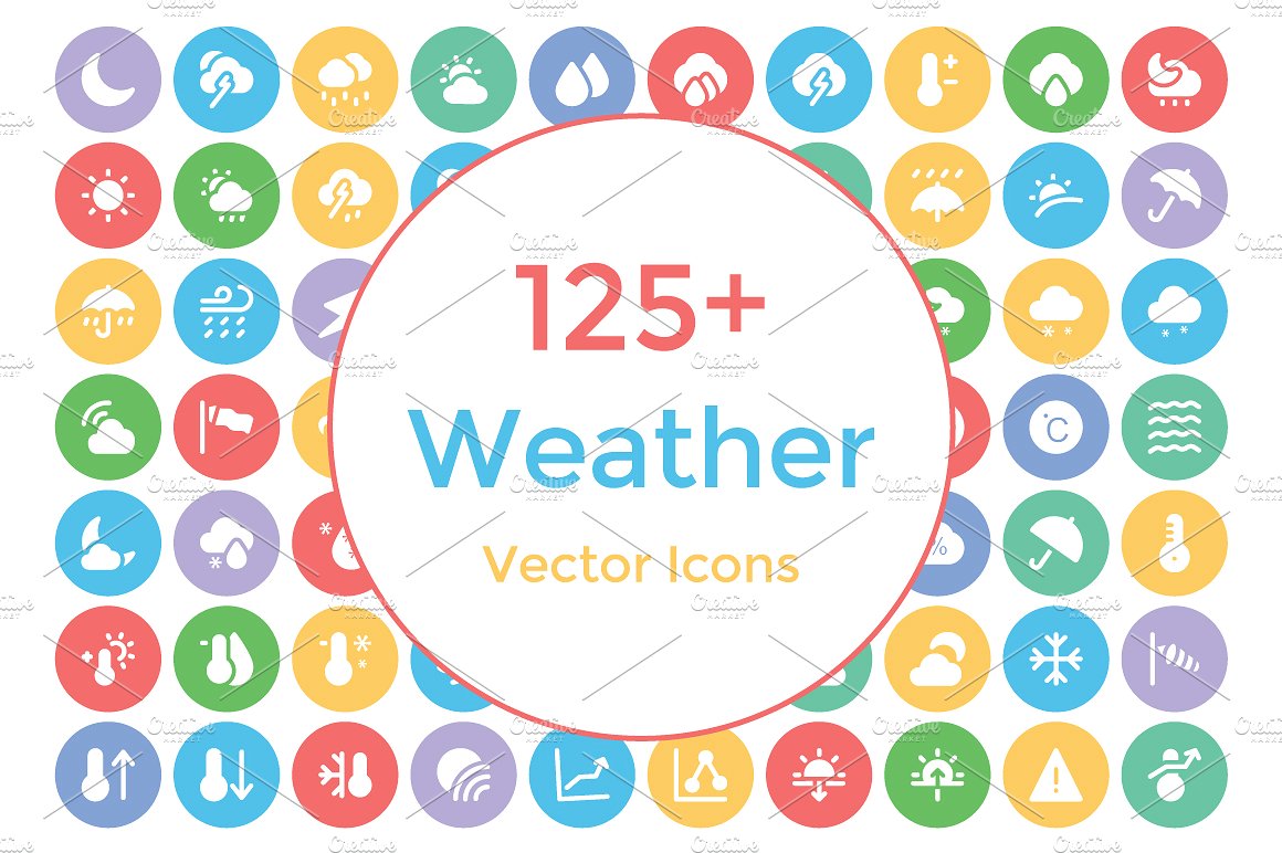 125 Weather Vector Icons