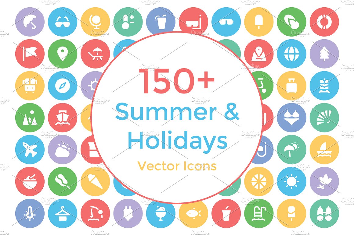 150 Summer and Holidays Icons