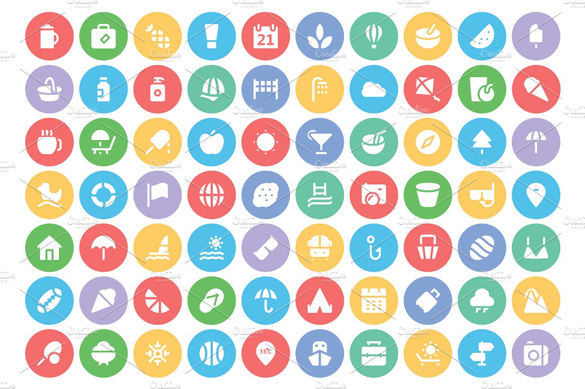 150 Summer and Holidays Icons