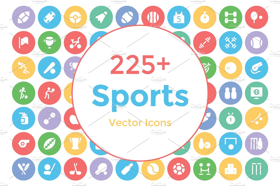 225 Sports Vector Icons