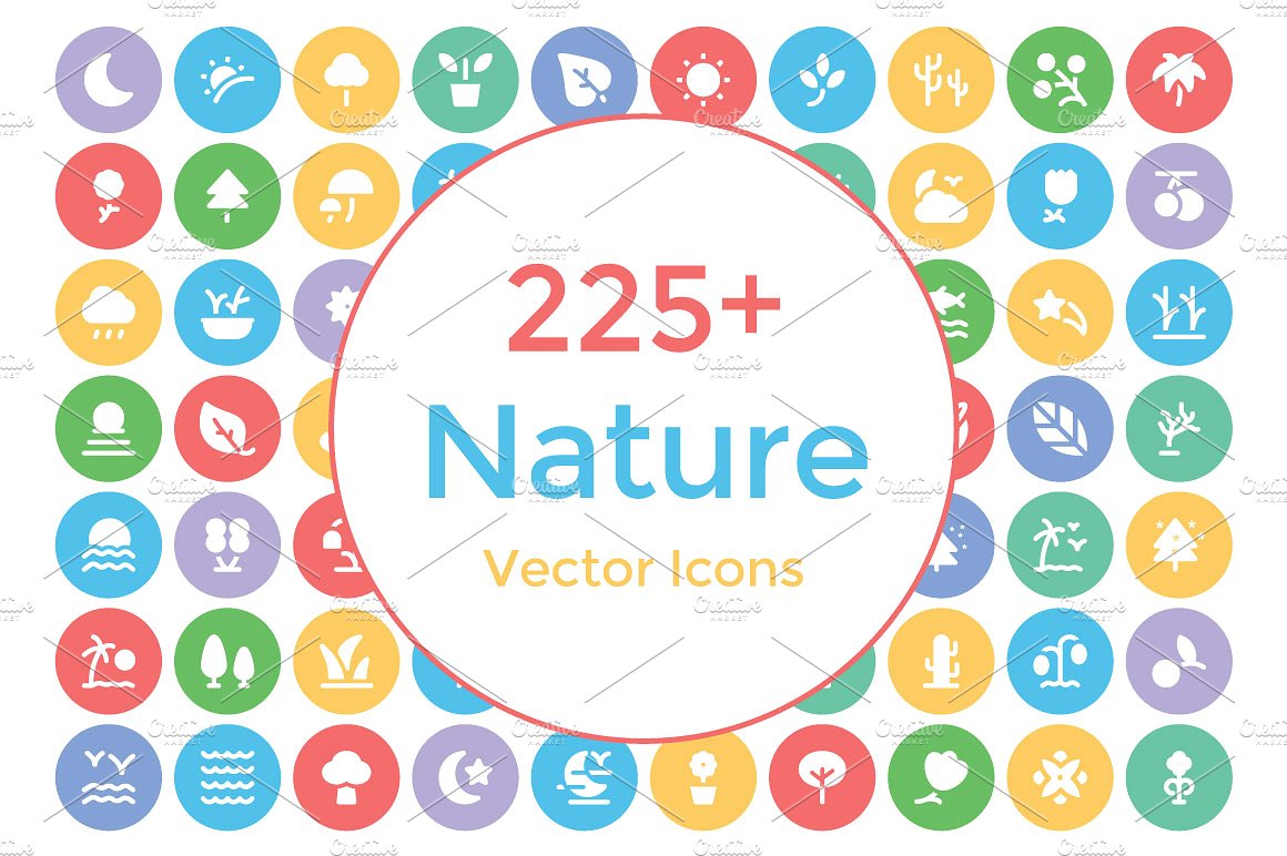 225 Nature Vector Icons