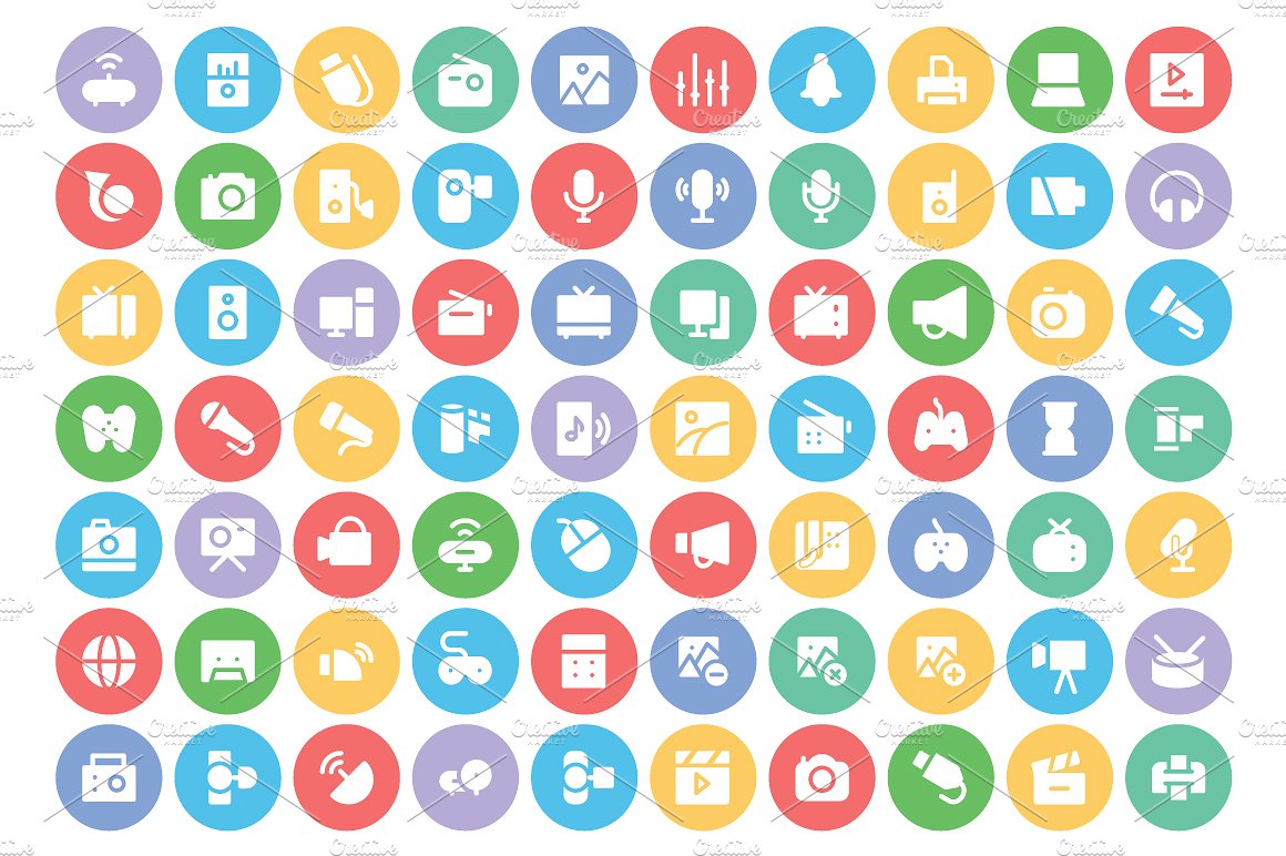 250 Multimedia Vector Icons