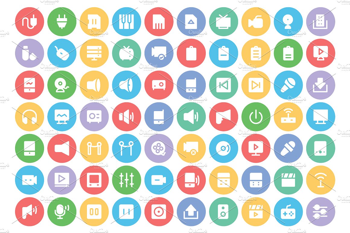 250 Multimedia Vector Icons