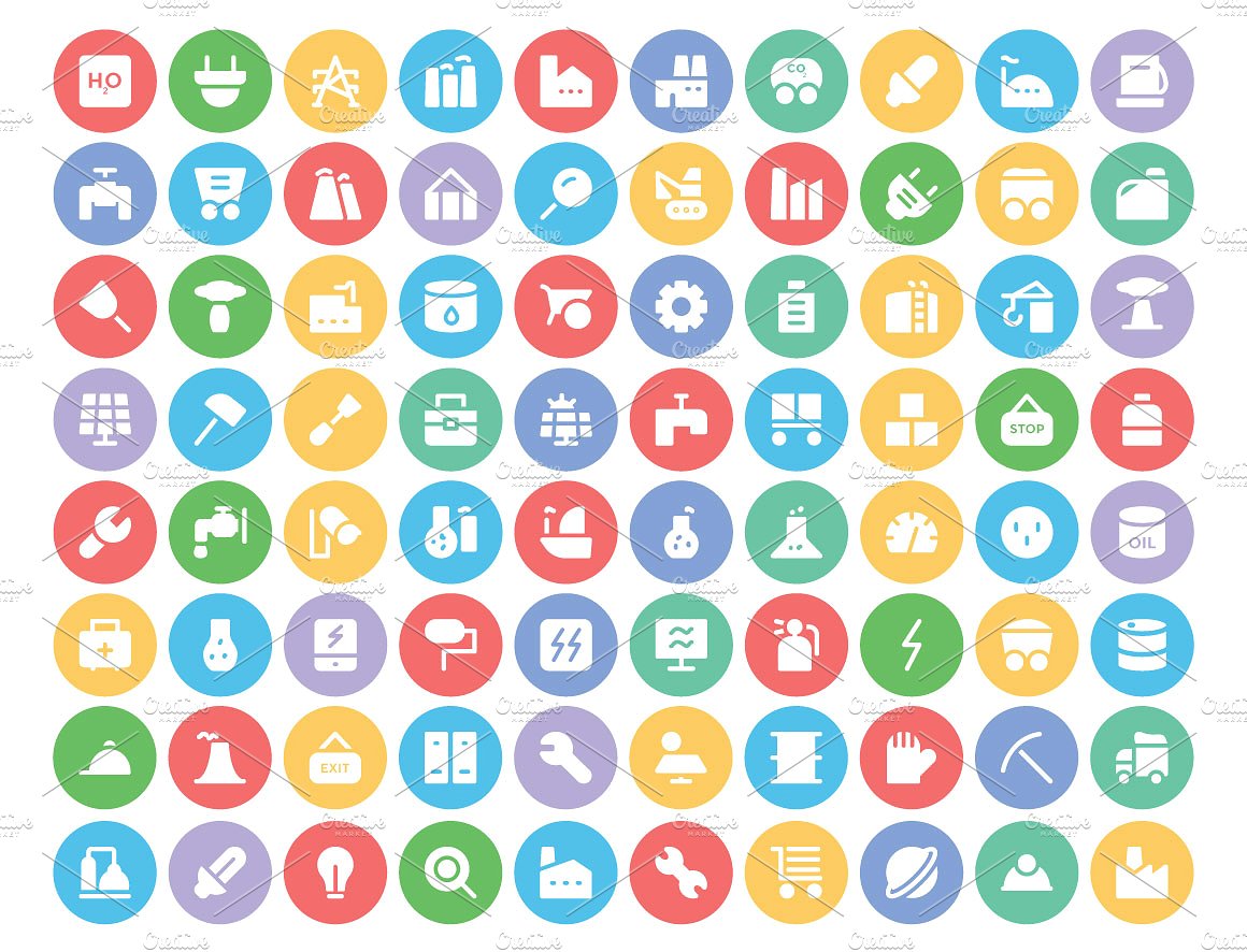 275 Industrial Vector Icons