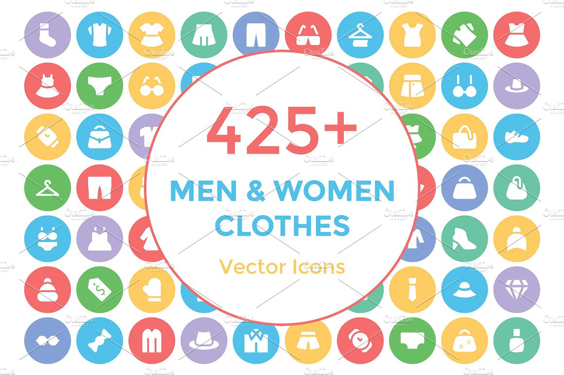 425 Men and Women Clothes Ico