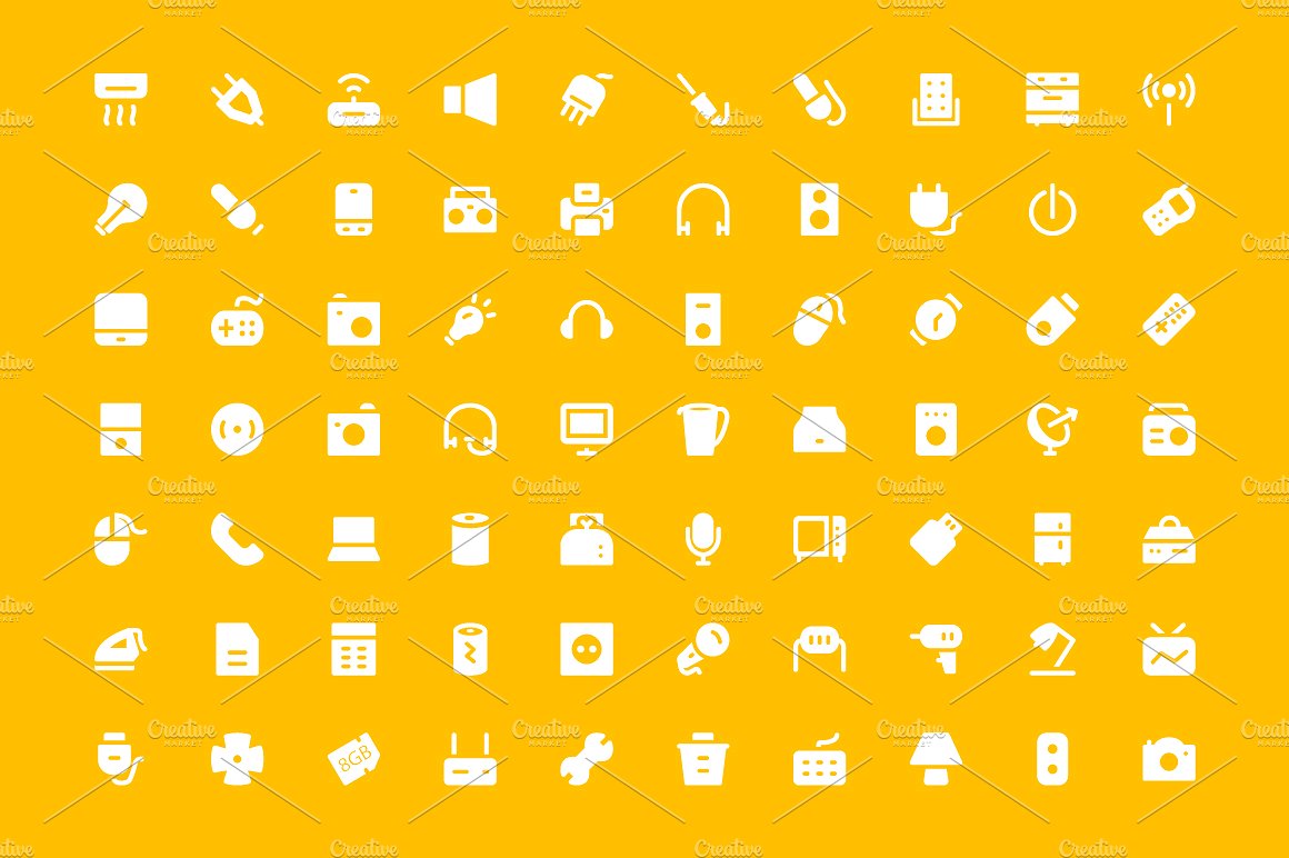 250 Electronics Vector Icons