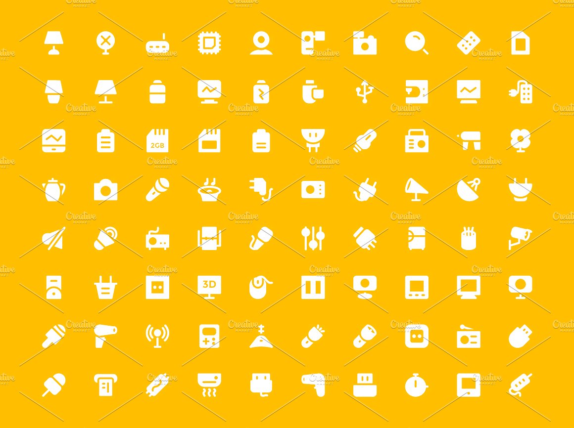 250 Electronics Vector Icons