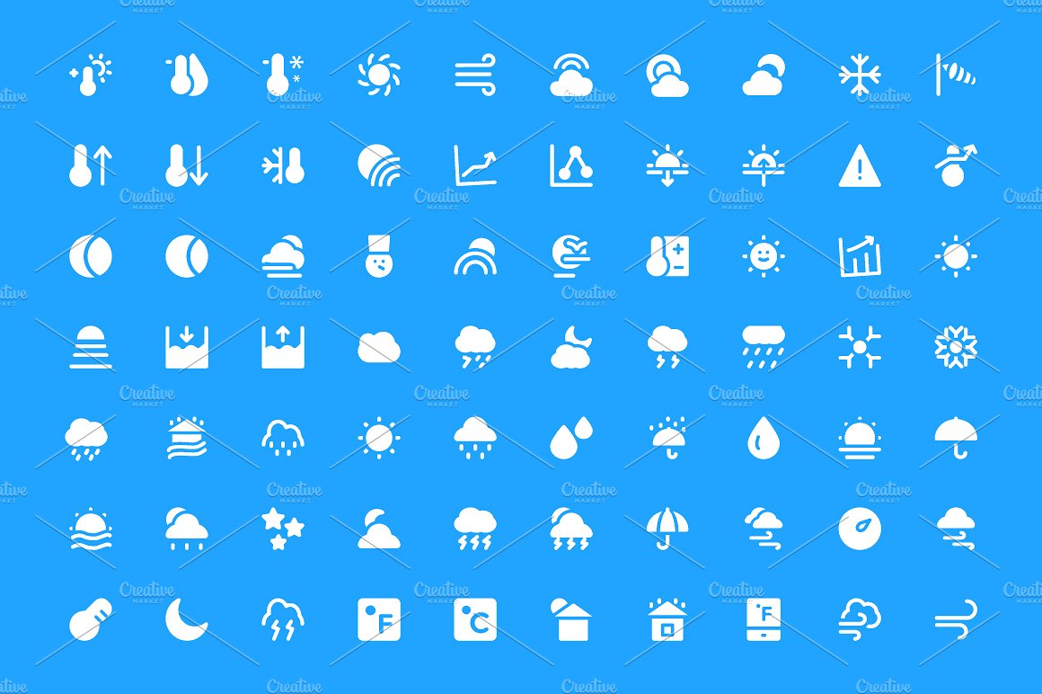 125 Weather Vector Icons