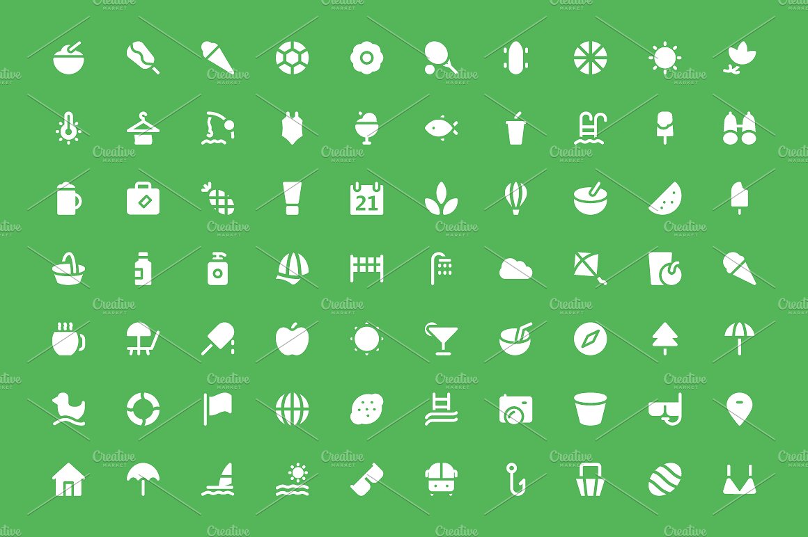 150 Summer Vector Icons