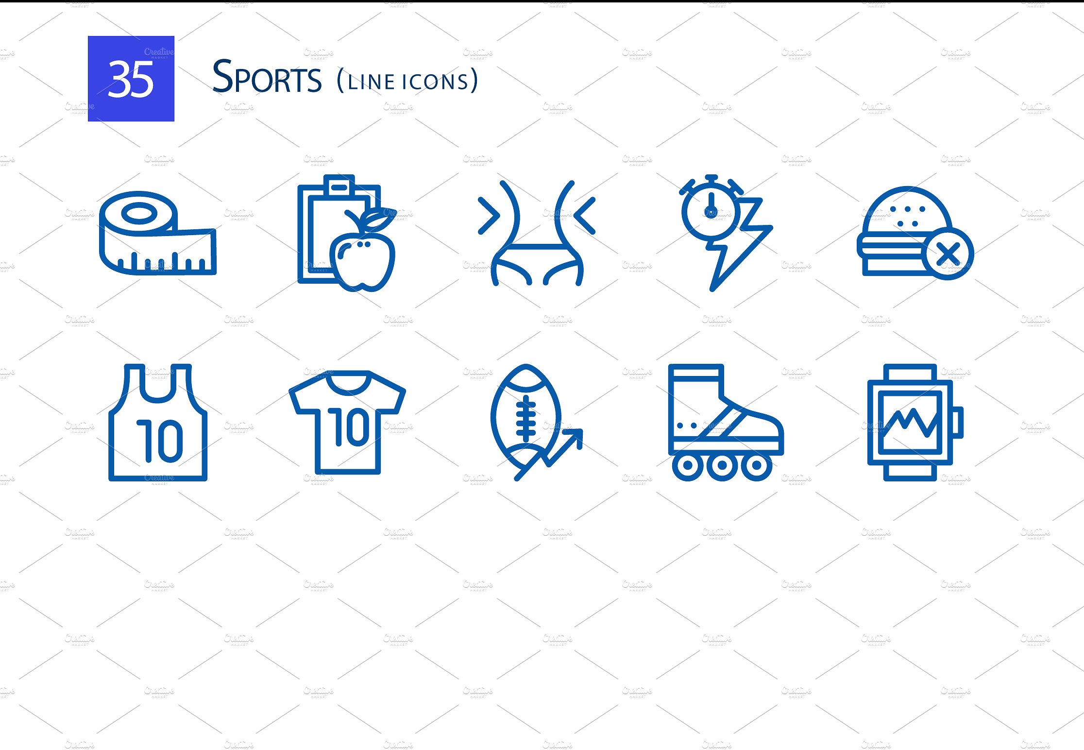 33 Sports Line Icons