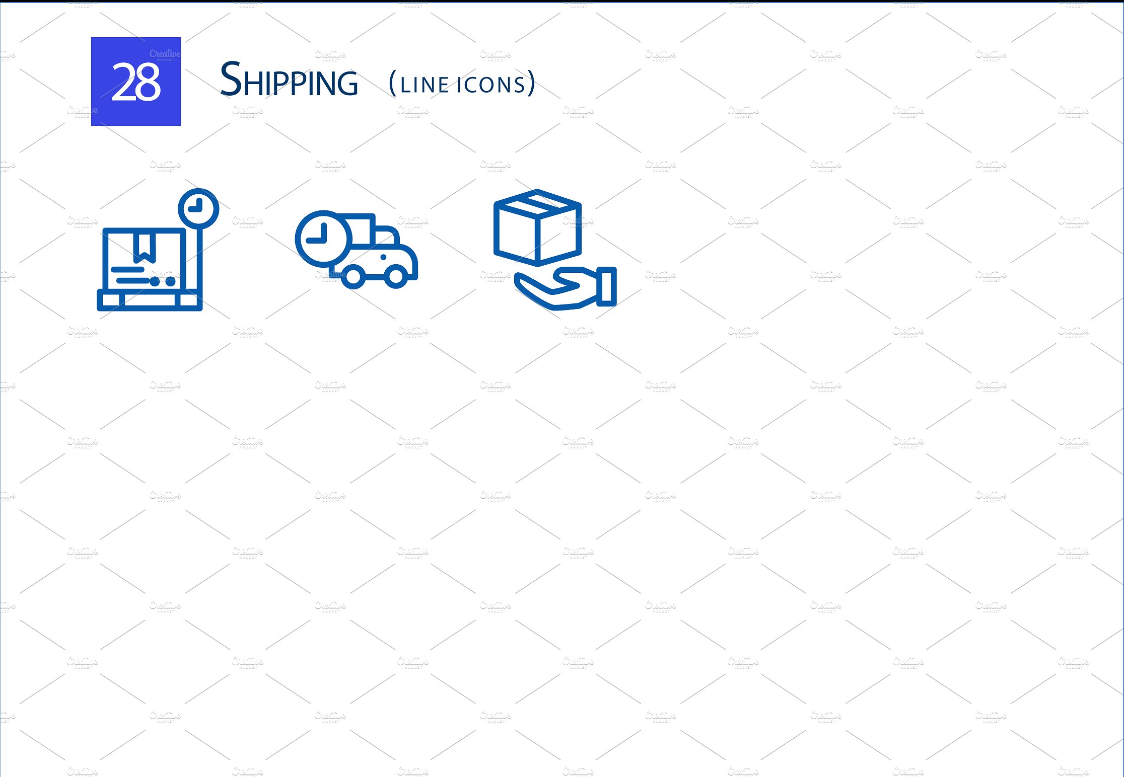 28 Shipping Line Icons