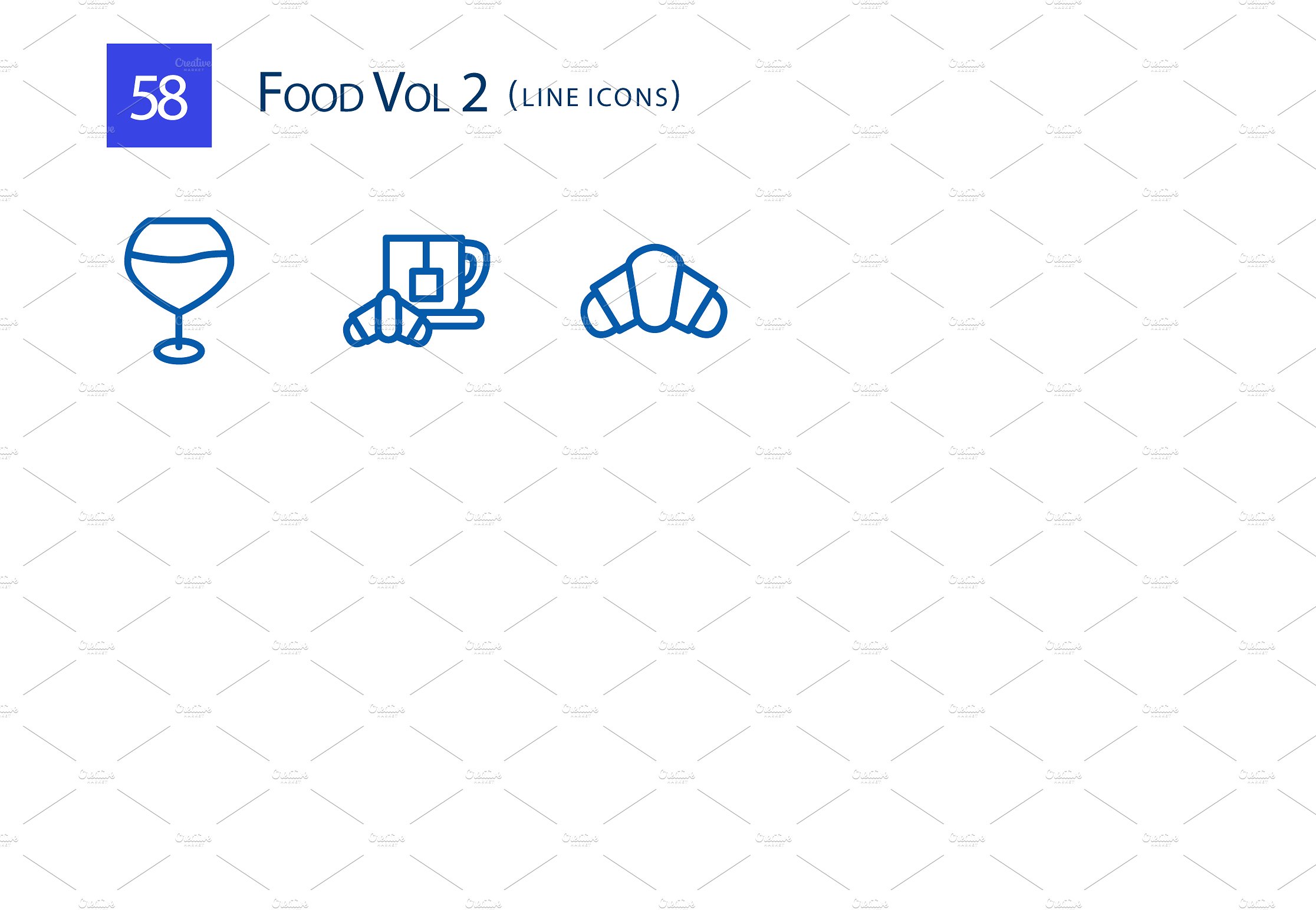 58 Food Vol 2 Line Icons