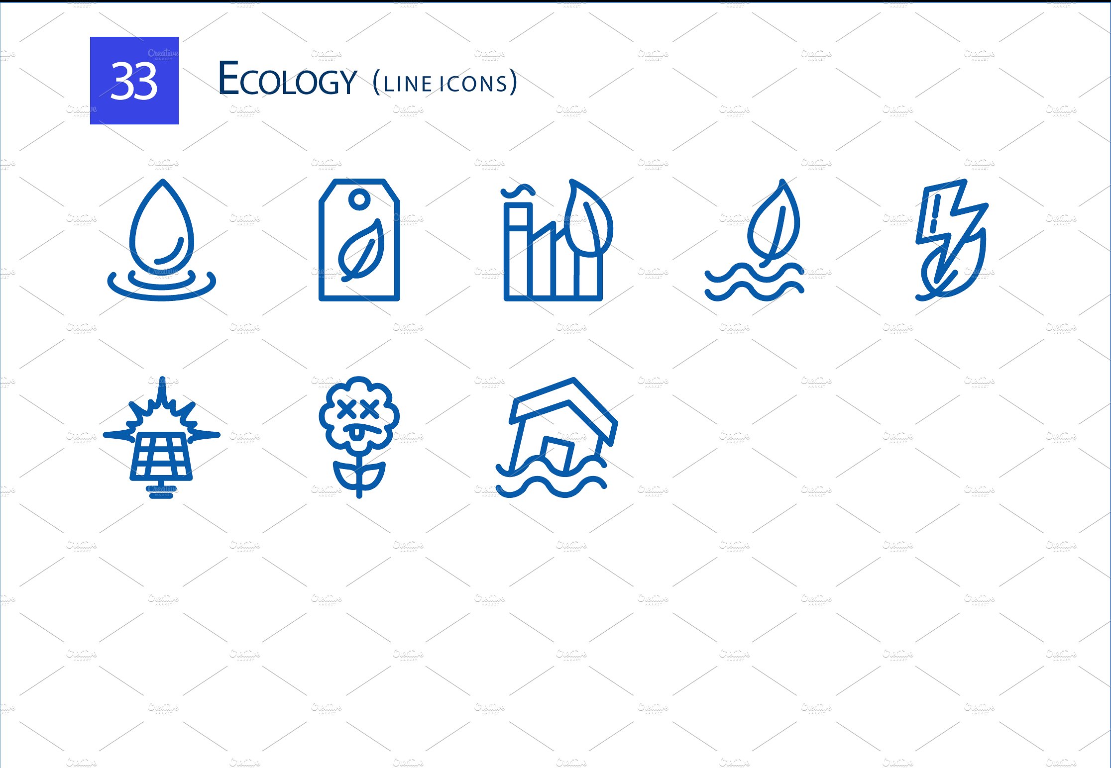 33 Ecology Line Icons