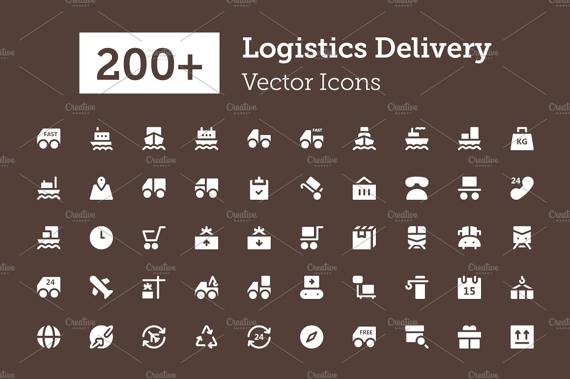 200 Logistics Delivery Icons