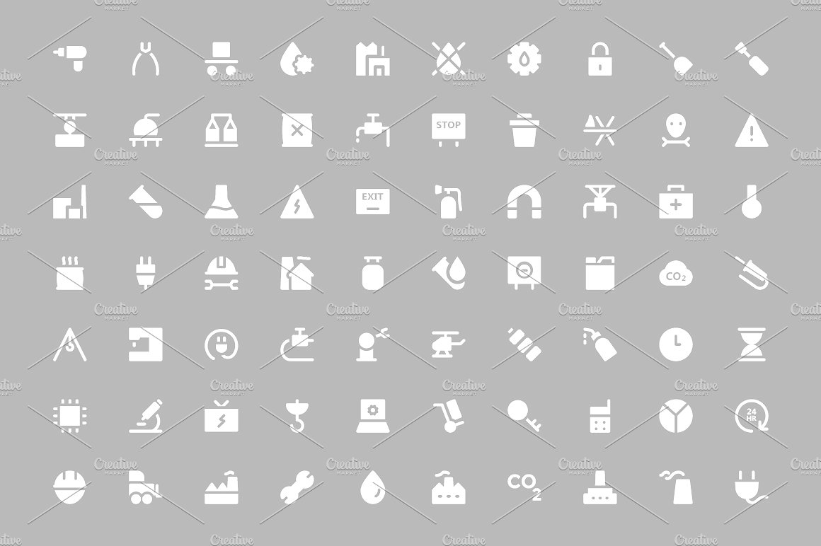 275 Industrial Vector Icons