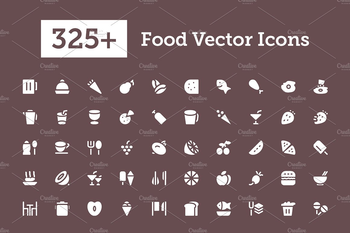 325 Food Vector Icons