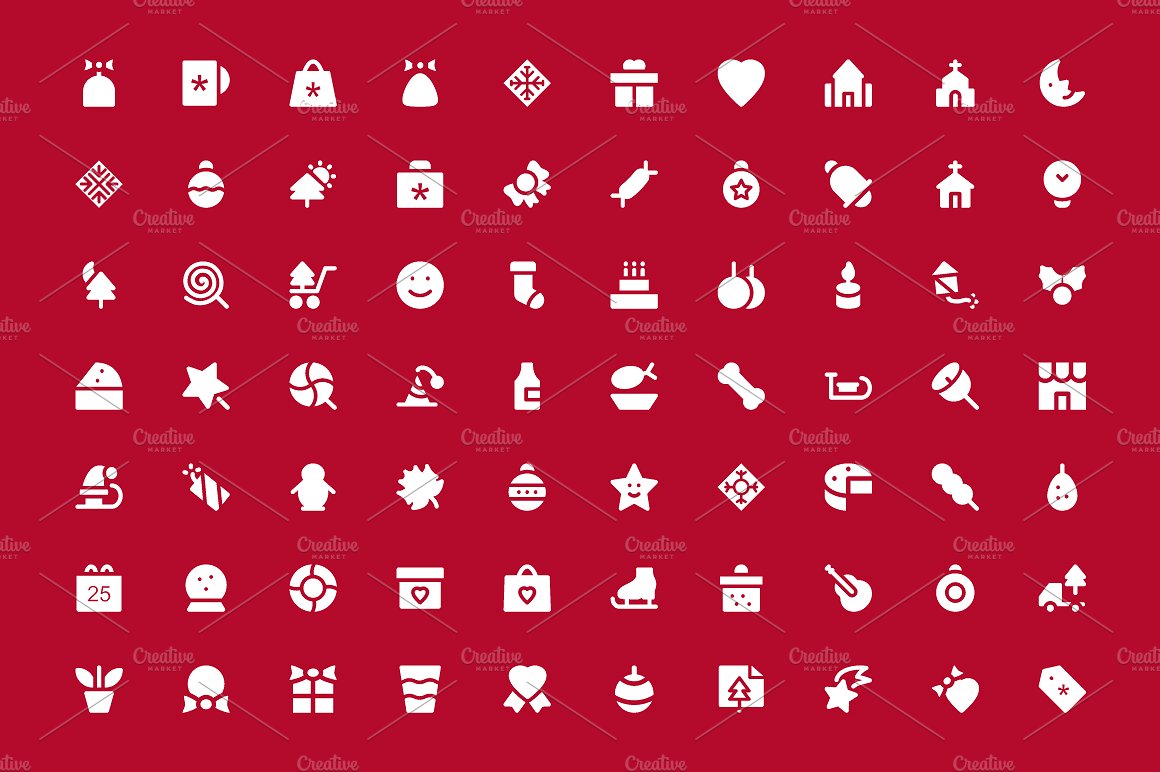 200 Christmas Vector Icons