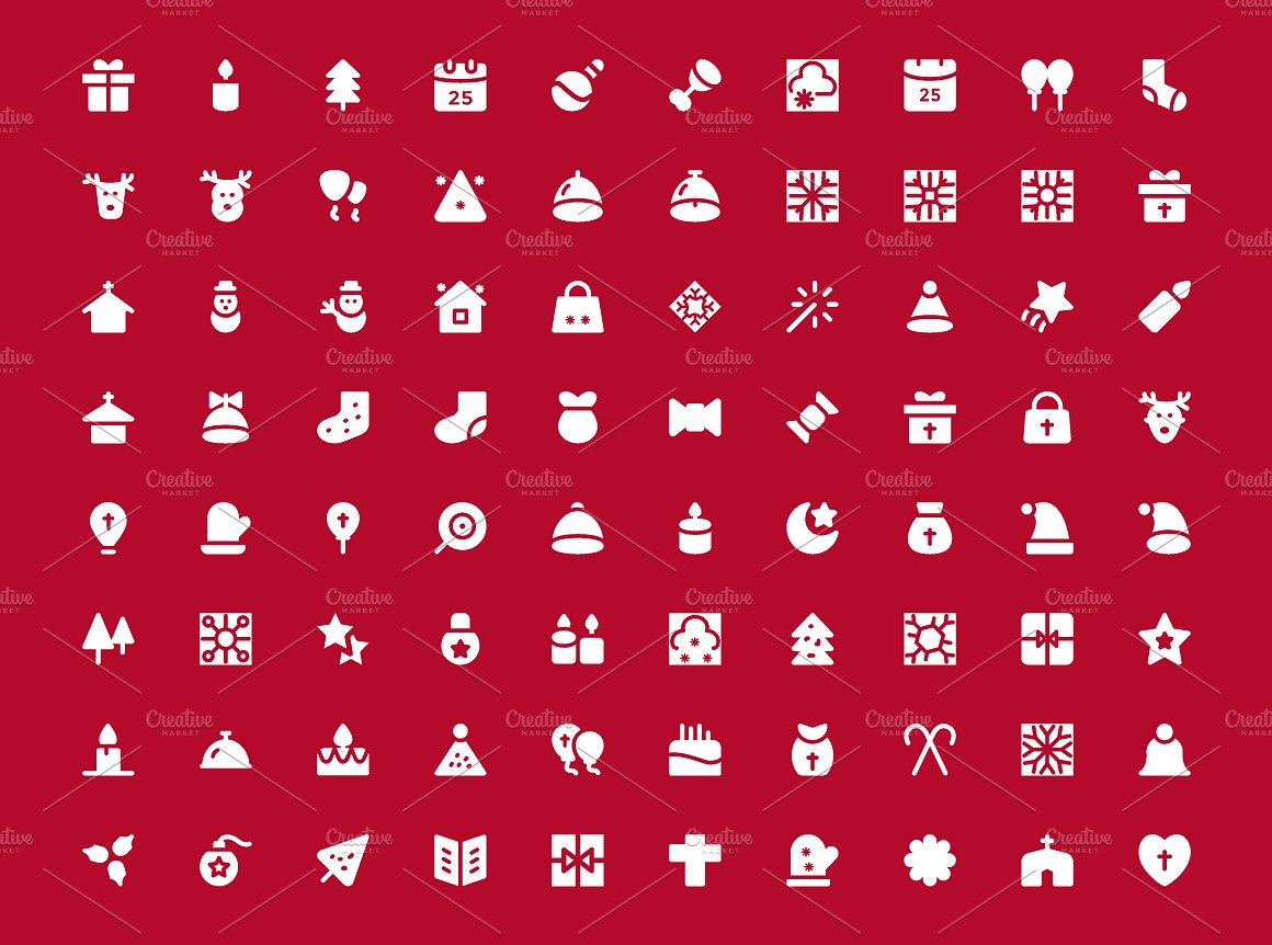 200 Christmas Vector Icons