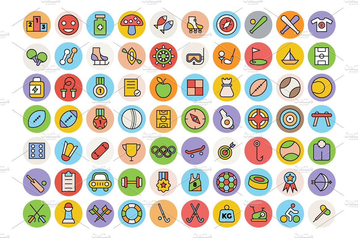 100 Sports Vector Icons