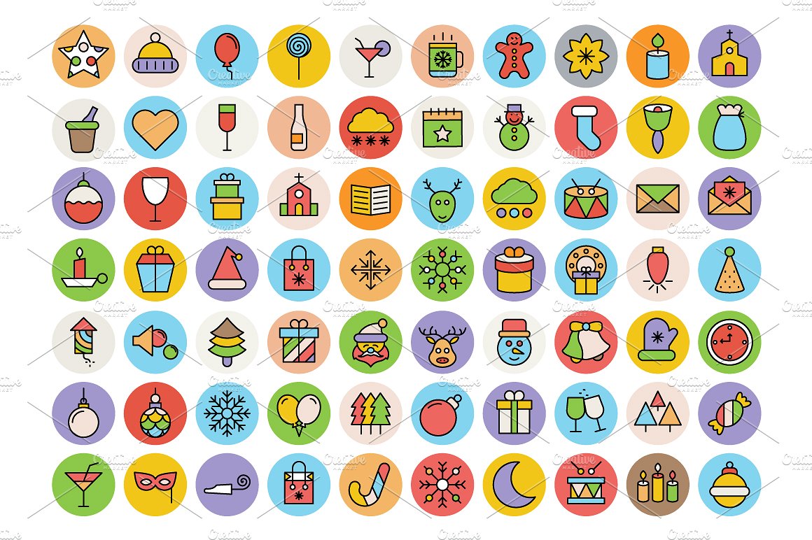 150 Christmas Vector Icons