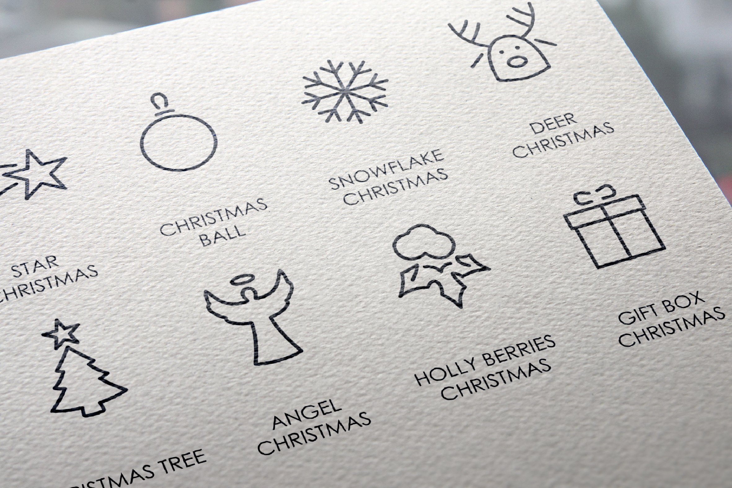 Christmas thinline icons