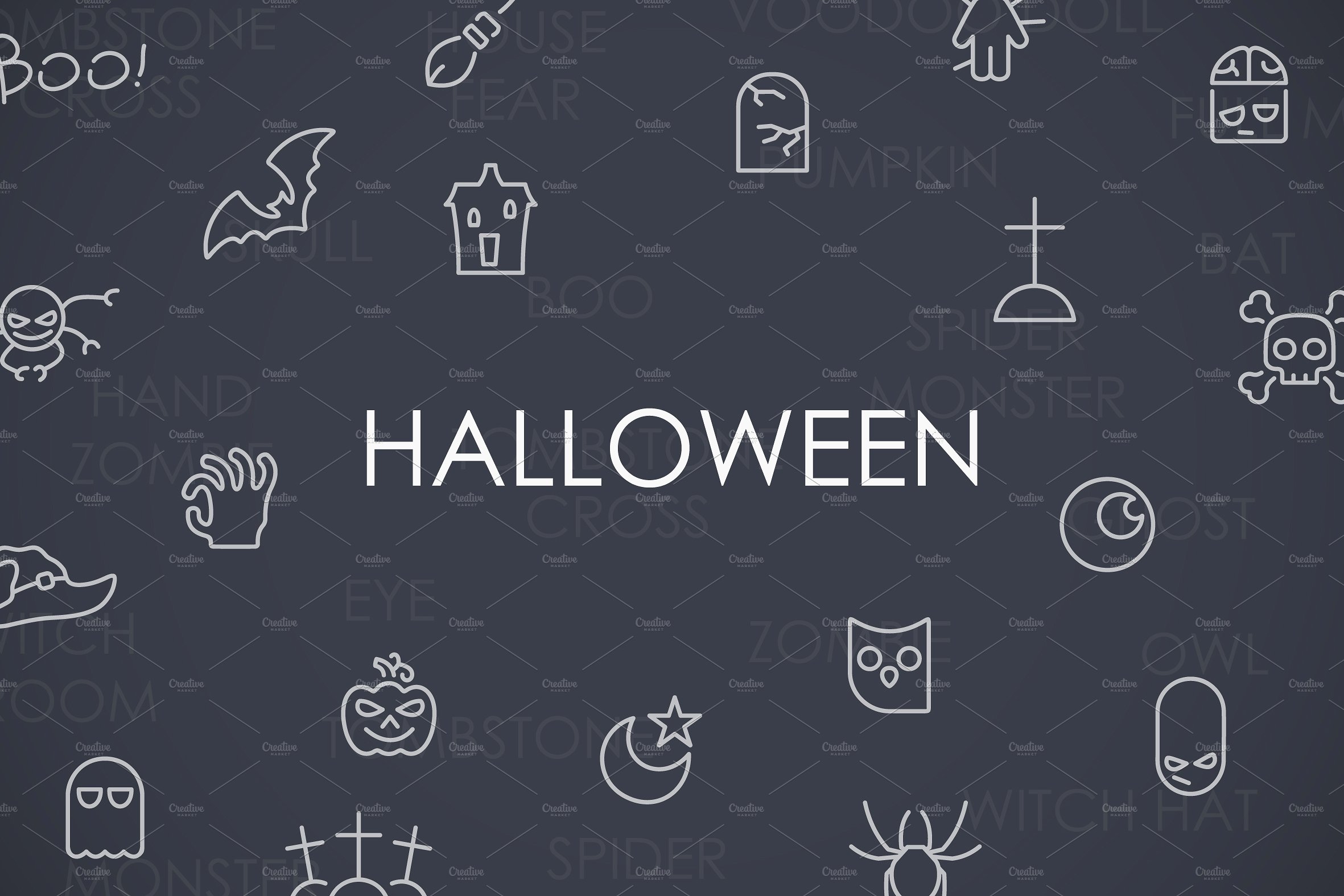 Halloween thinline icons