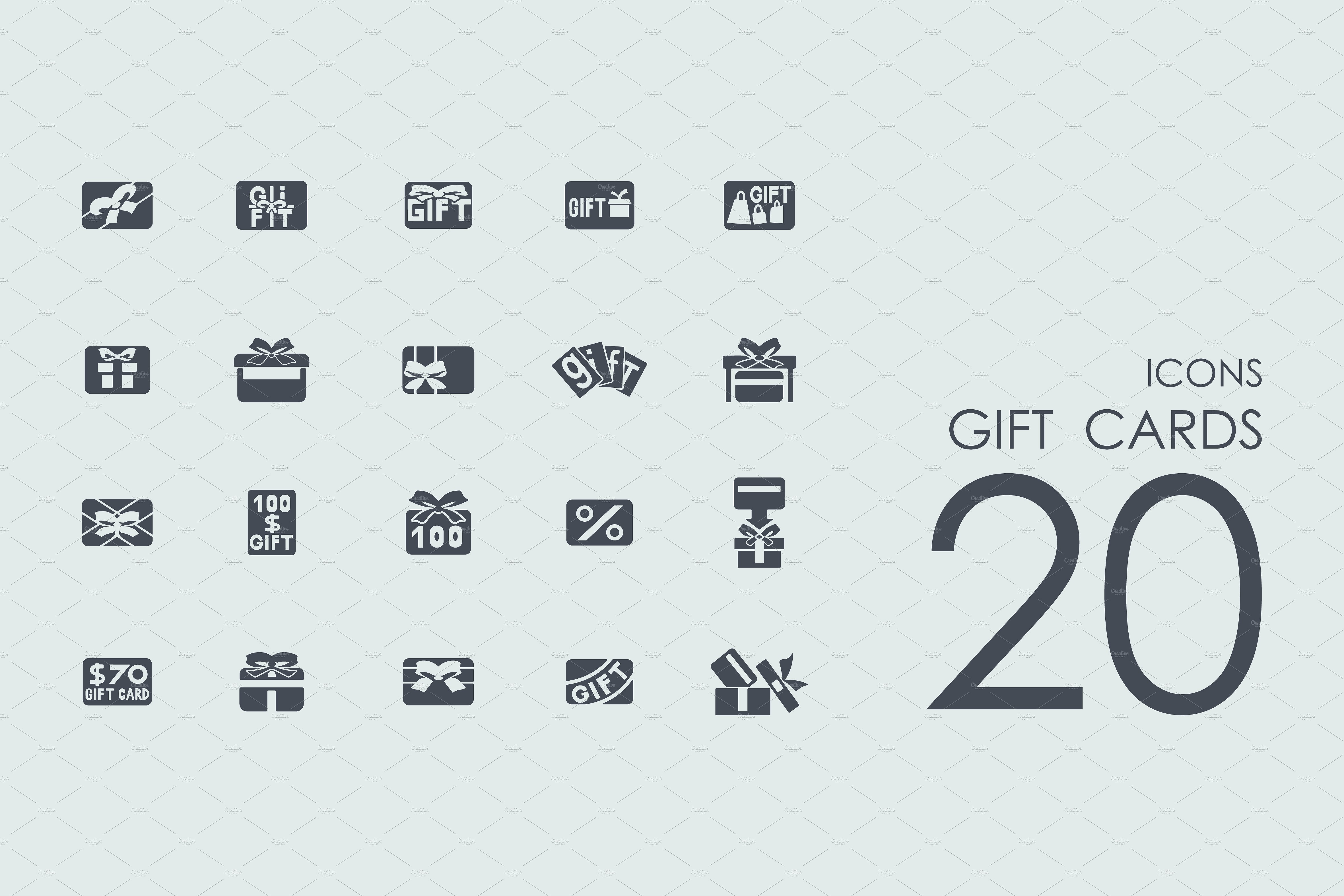 20 Gift Cards icons