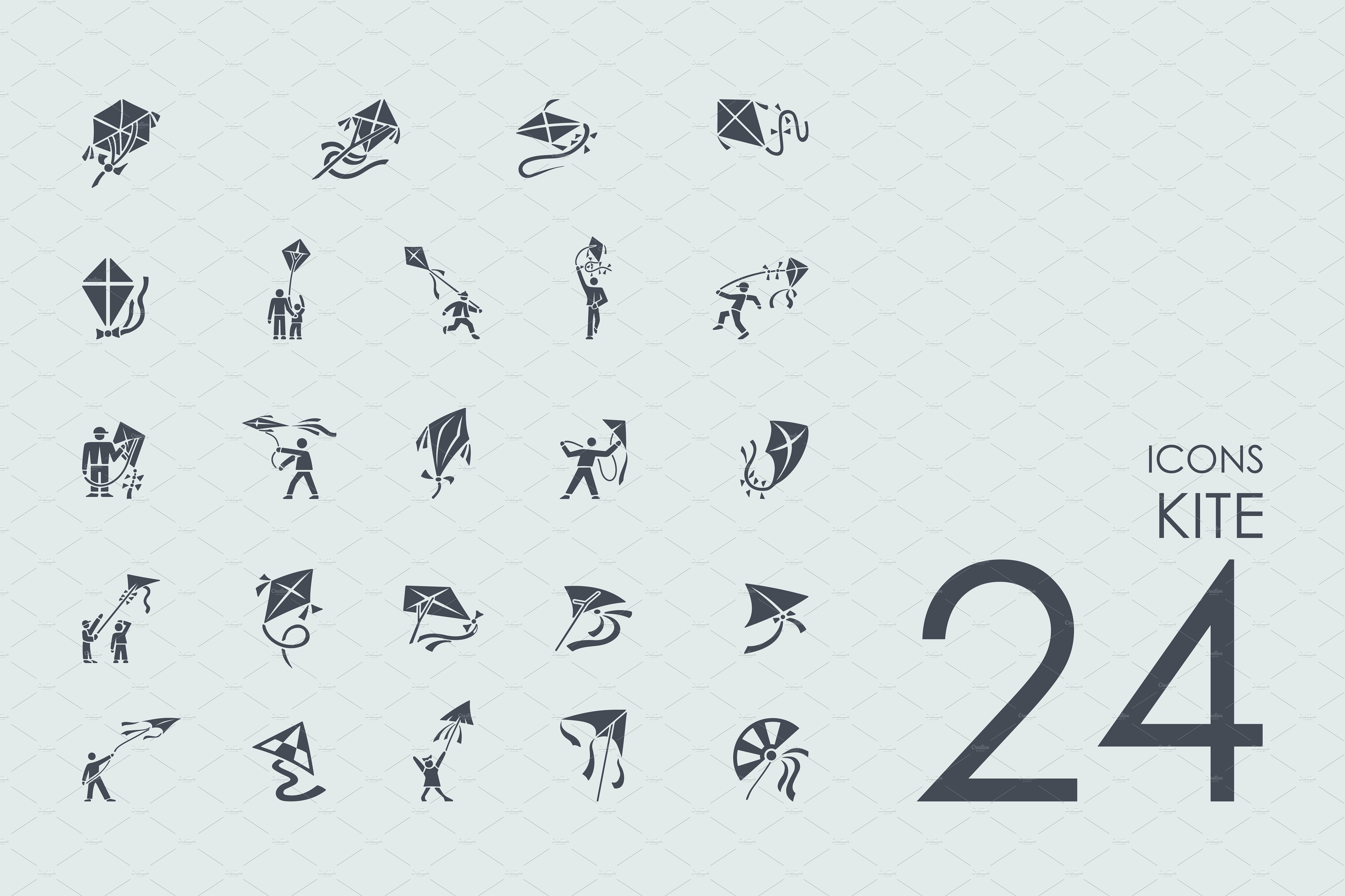 24 Kite icons