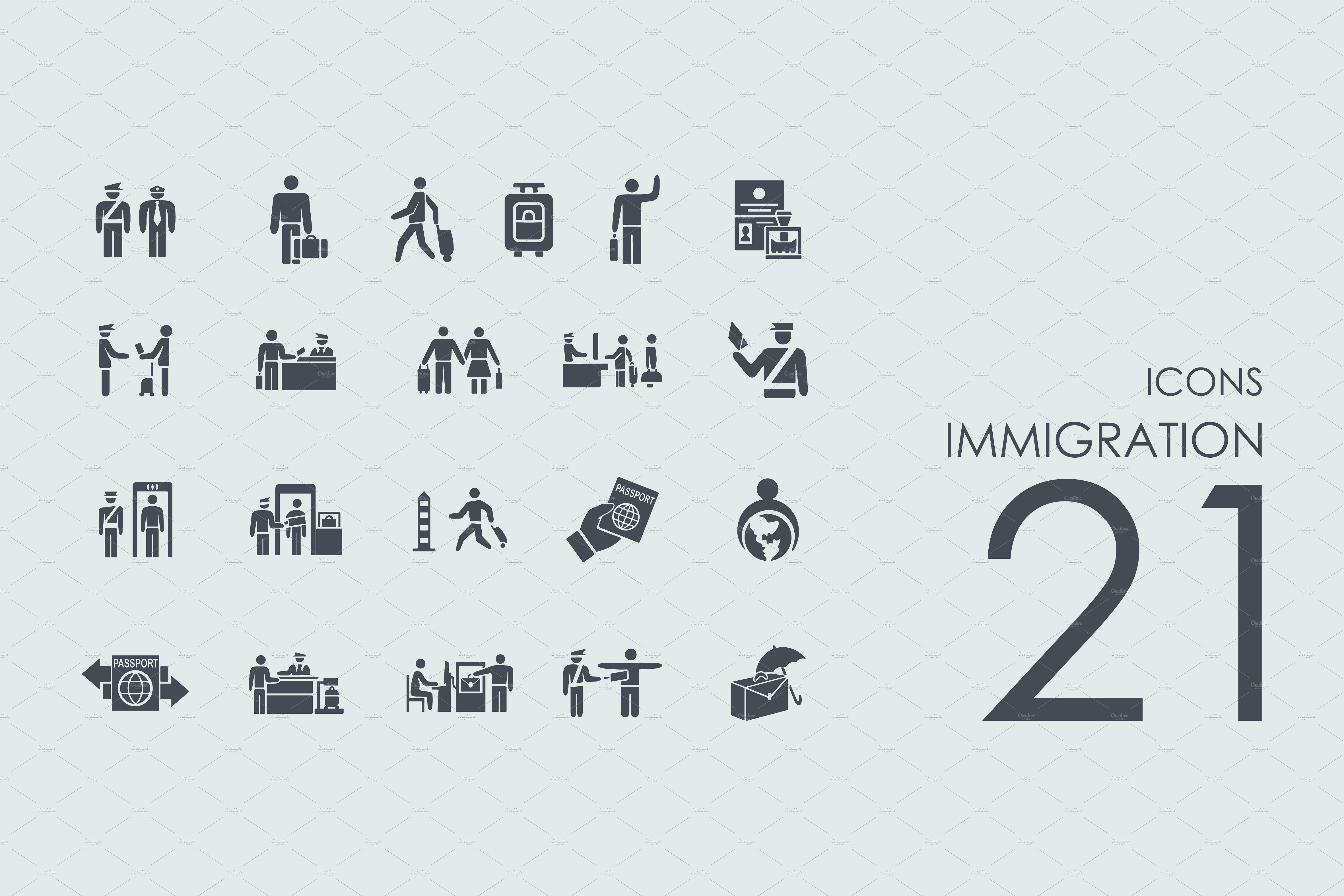 21 Immigration icons