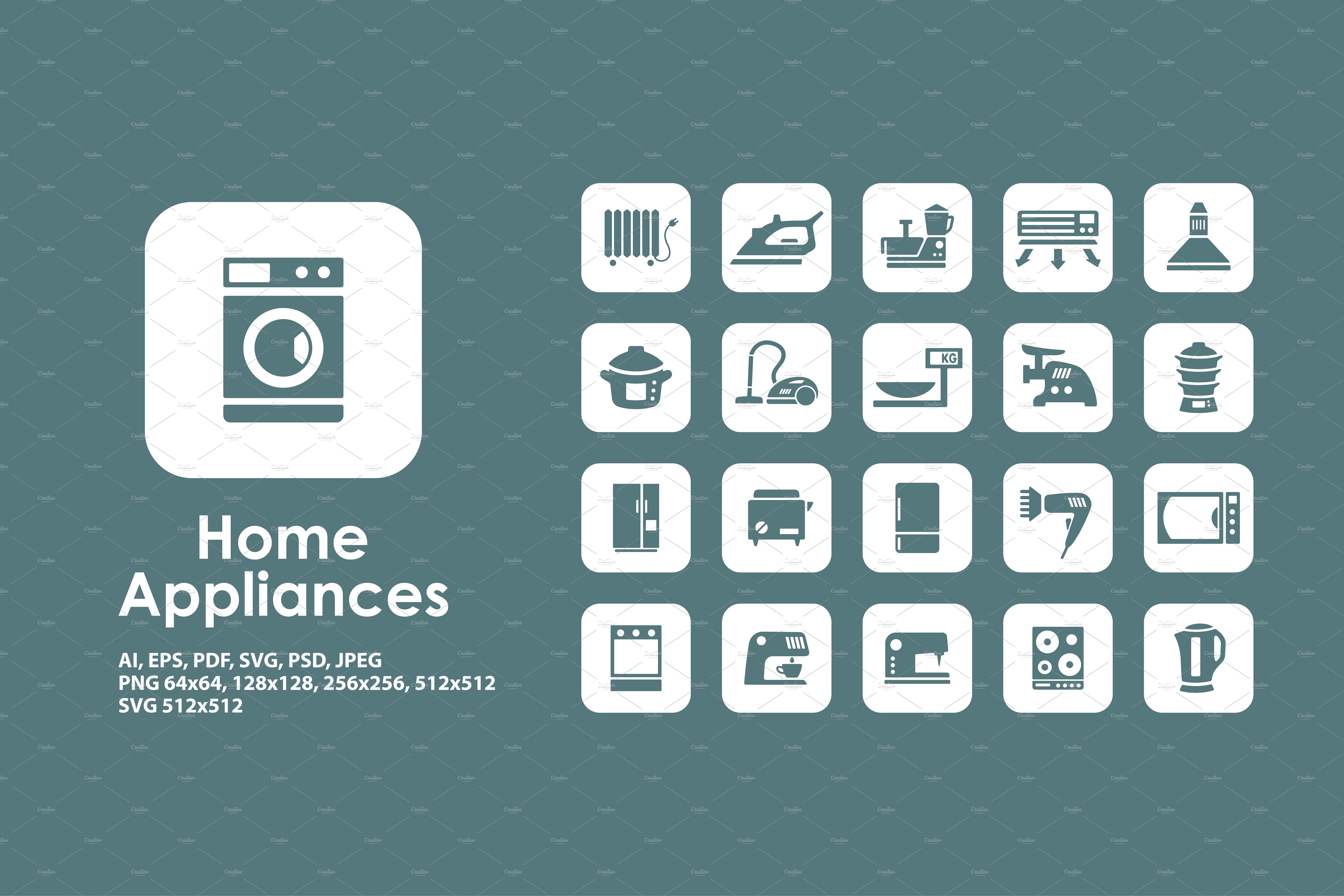 White Goods icons