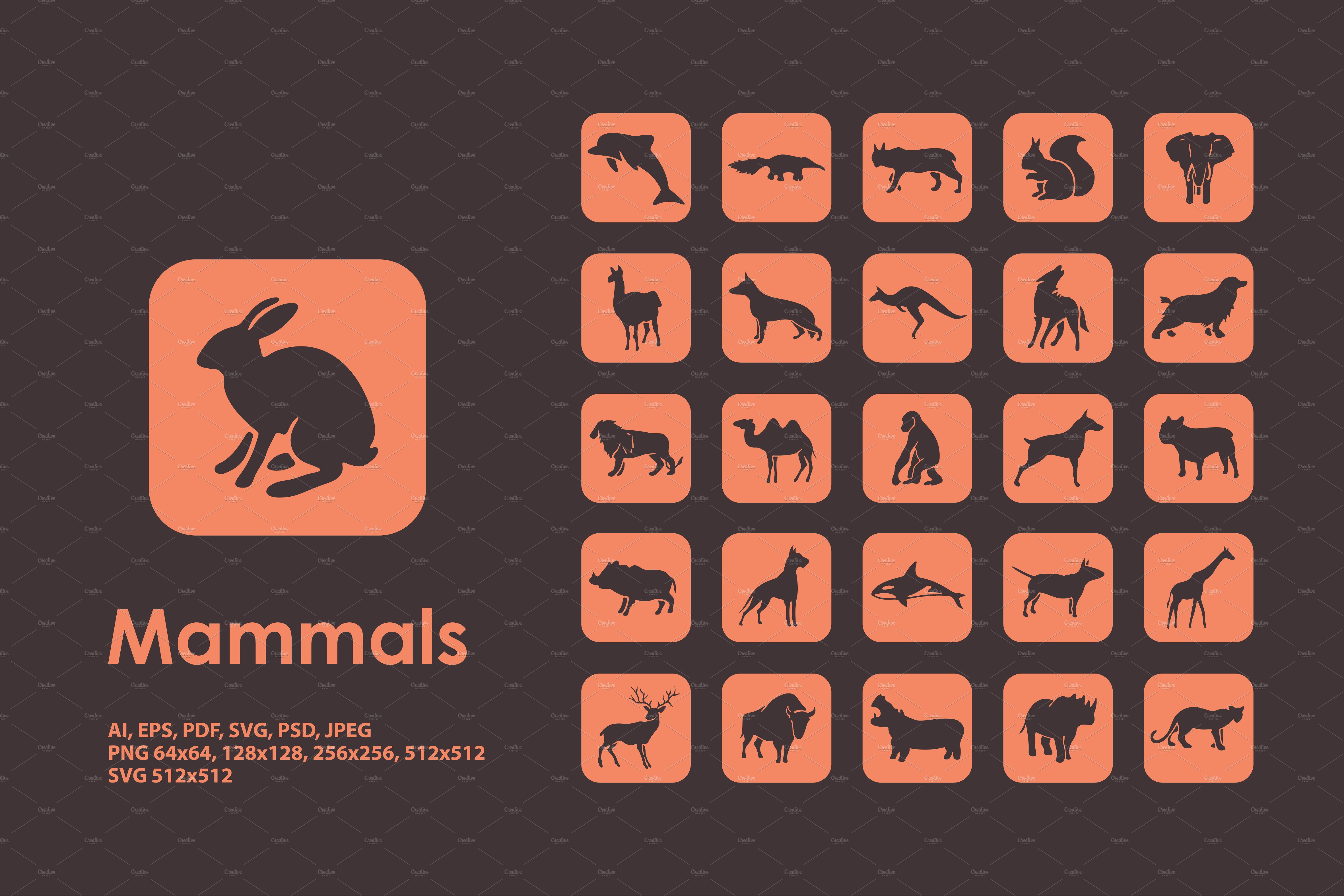 Mammals icons