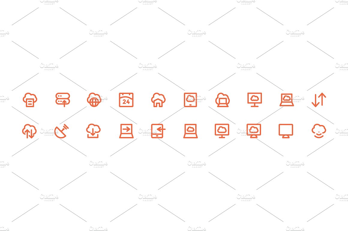 125 Cloud Computing Icons Set