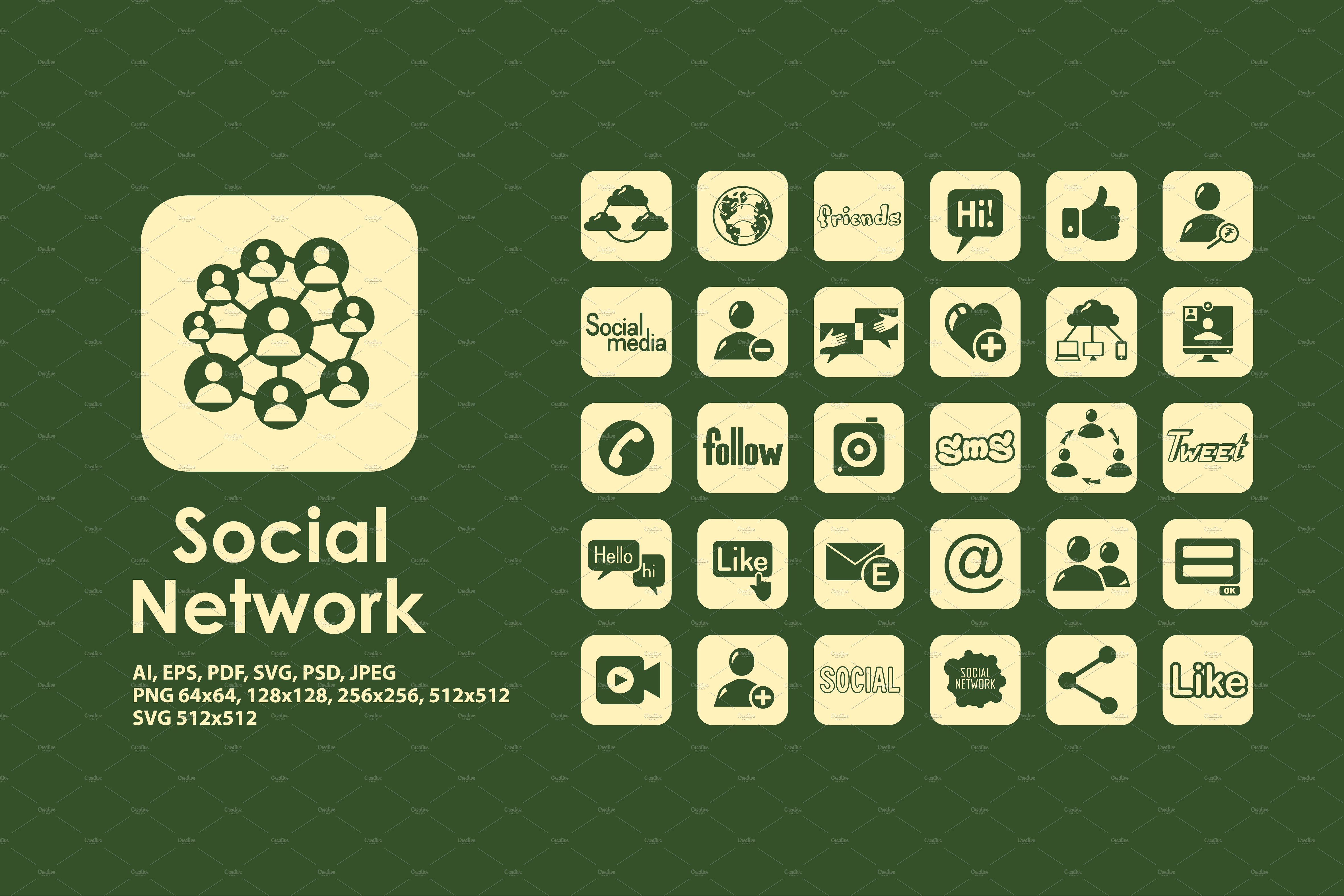 Social network icons