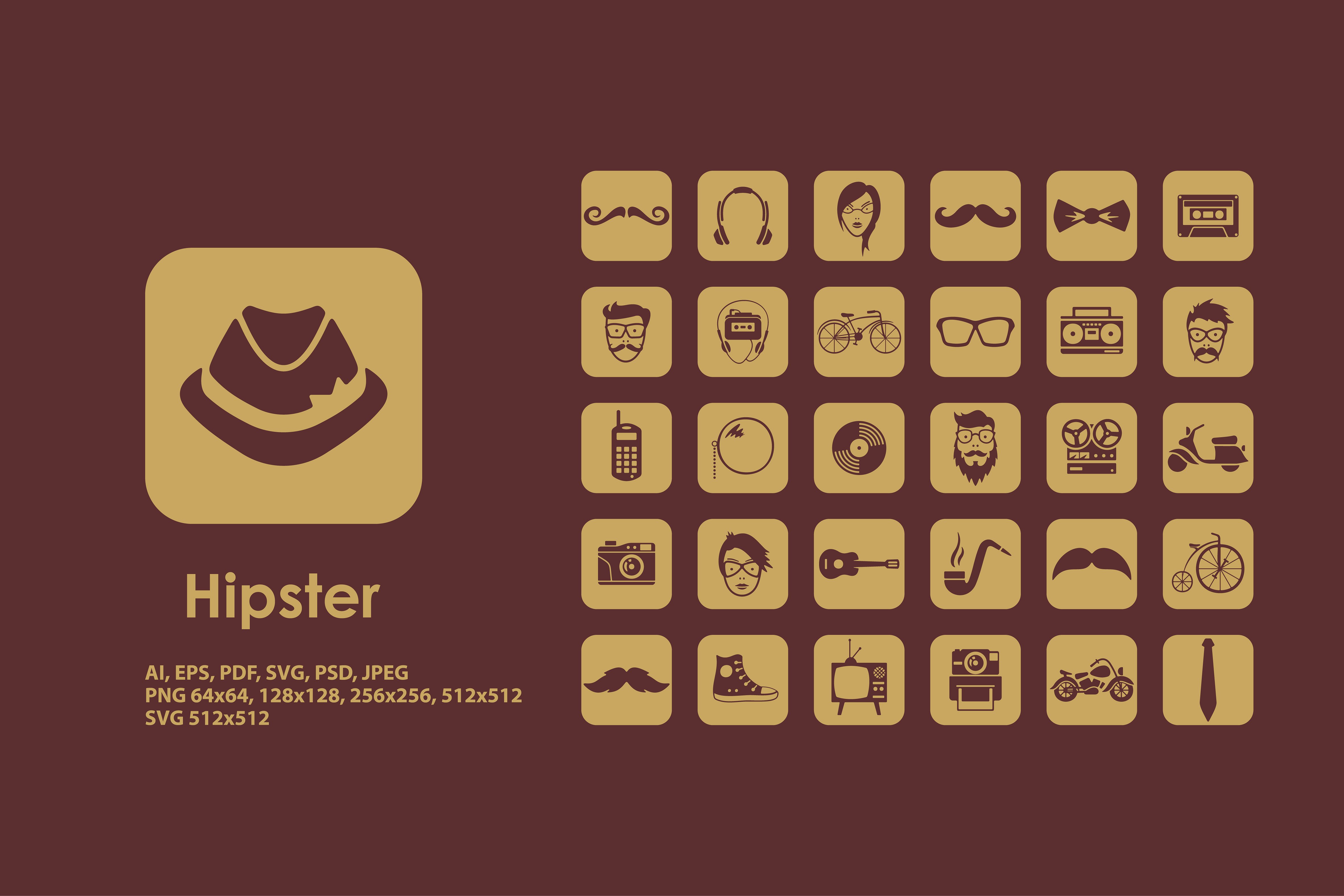 Hipster icons